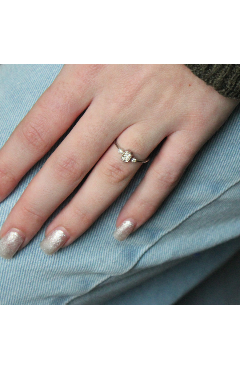 LuvMyJewelry Emerald Cut Natural Diamonds Birthstone Ring in 14K Gold, Alternate, color, 