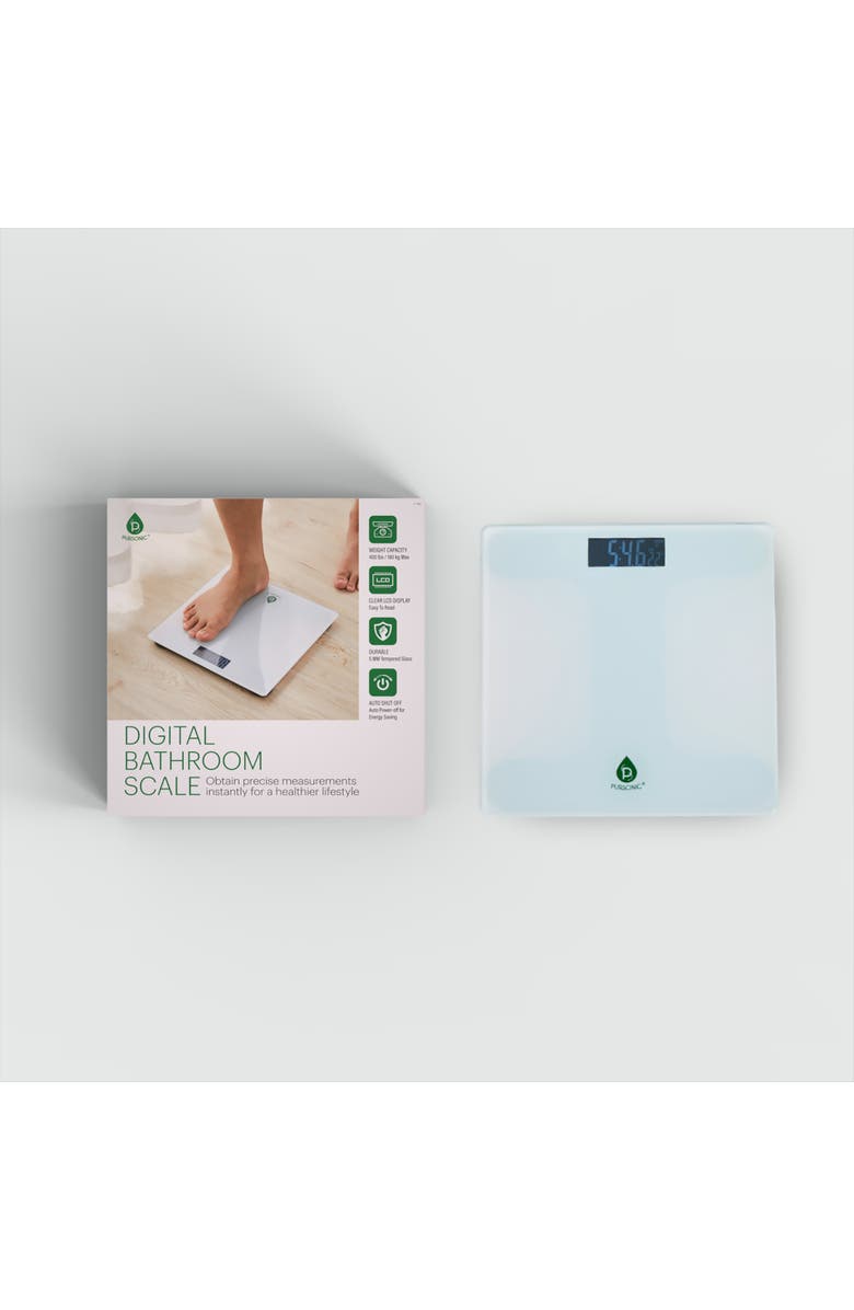 PURSONIC Bathroom Digital Scale, Main, color, White
