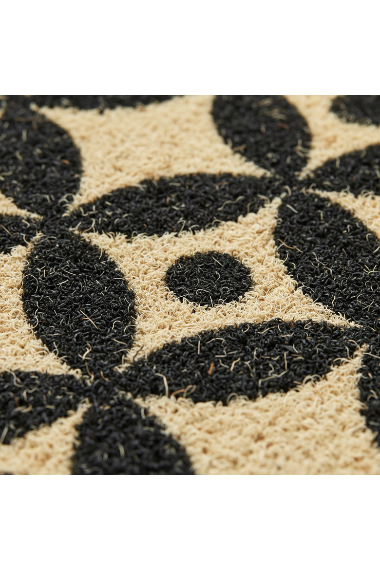 Circles Coir Mat Multi Coir Summer, Alternate, color, Black