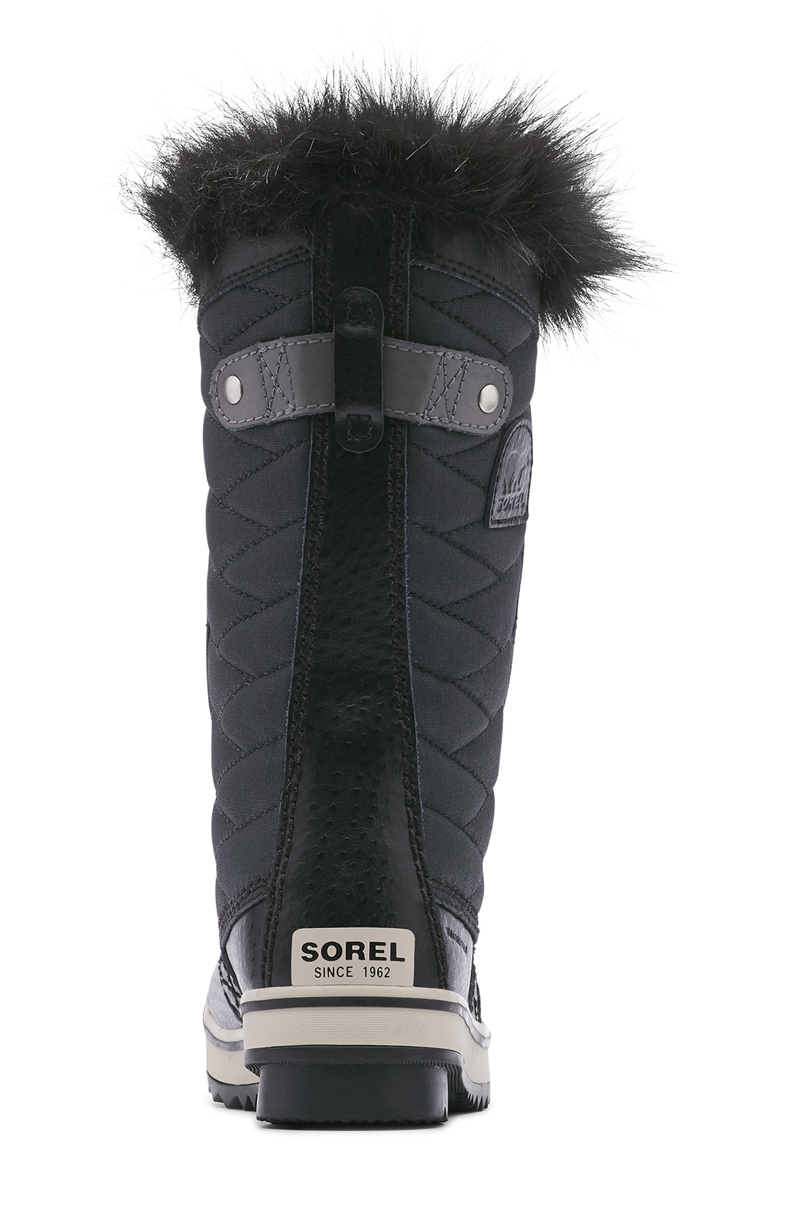 SOREL Kids' Tofino II Faux Fur Lined Waterproof Boot, Alternate, color, Black/ Quarry