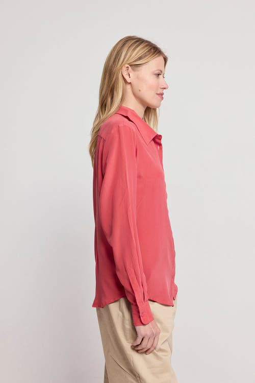 The Shirt By Rochelle Behrens The Silk Shirt In Red
