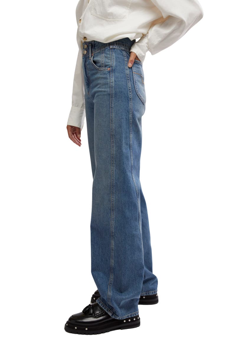 Aster Seamed Relaxed Straight Leg Jeans, Alternate, color, SWARM
