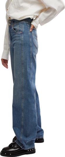 Aster Seamed Relaxed Straight Leg Jeans
