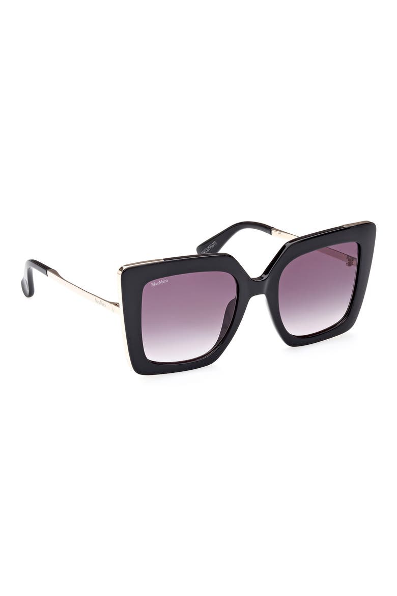 Square Sunglasses, Alternate, color, SHINY BLACK / GRADIENT SMOKE