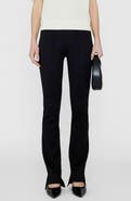 ANINE BING Lex High Waist Pintuck Slim Flare Ponte Pants