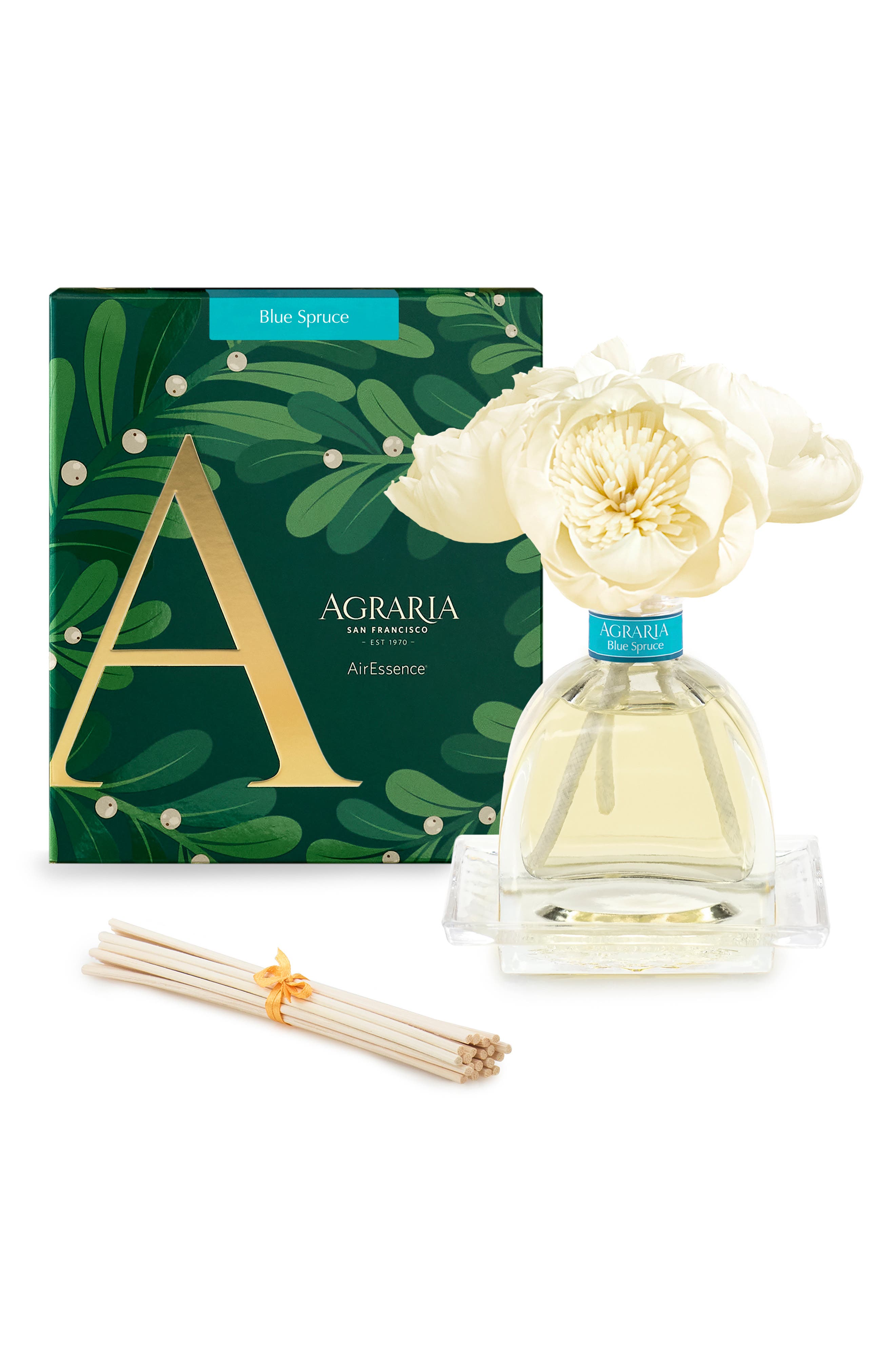 Agraria San Francisco Holiday AirEssence Reed Diffuser in Blue Spruce 