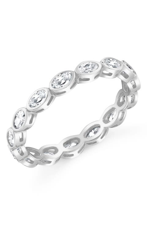 Oval Cut Cubic Zirconia Eternity Band
