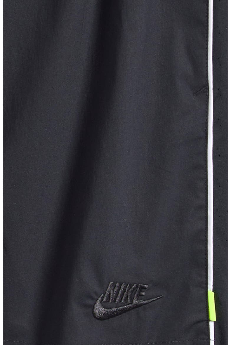 Kids' Woven Drawstring Shorts, Alternate, color, BLACK/ BLACK/ WHITE/ BLACK