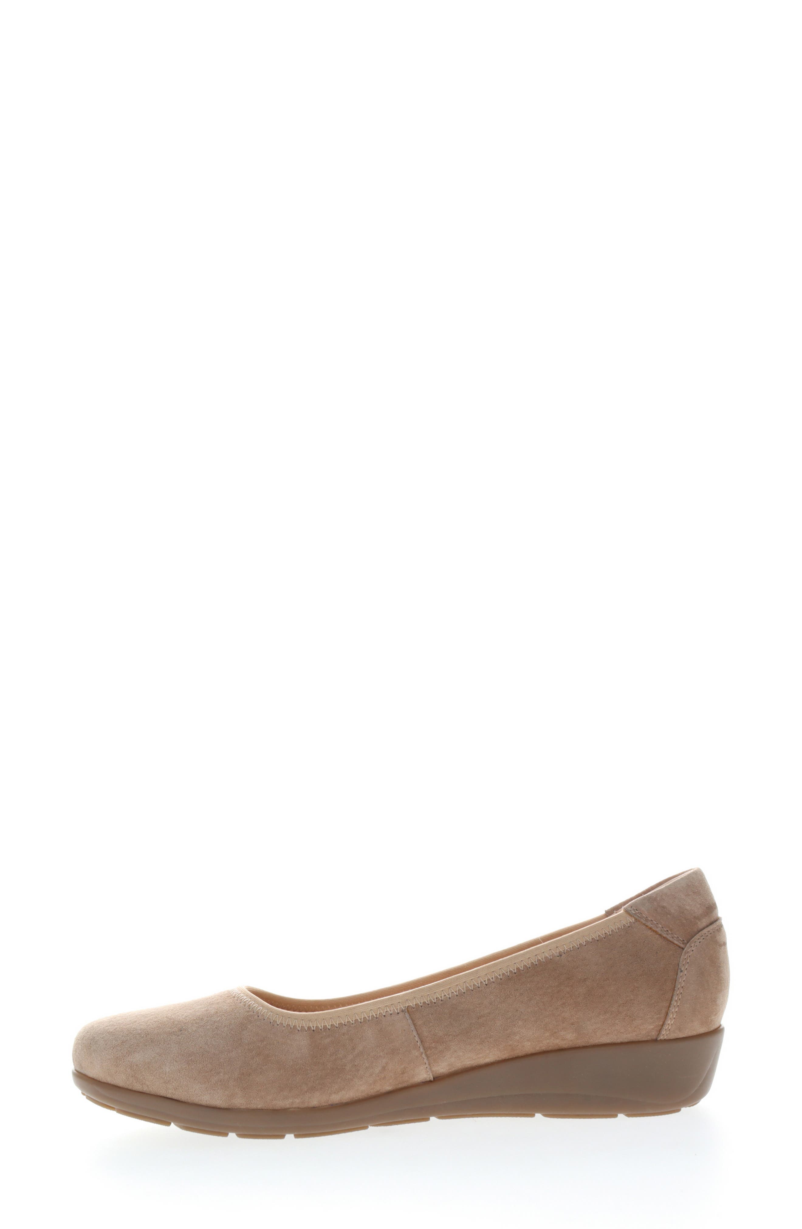 Propét Yara Wedge Slip-On, Alternate, color, Natural Buff Suede
