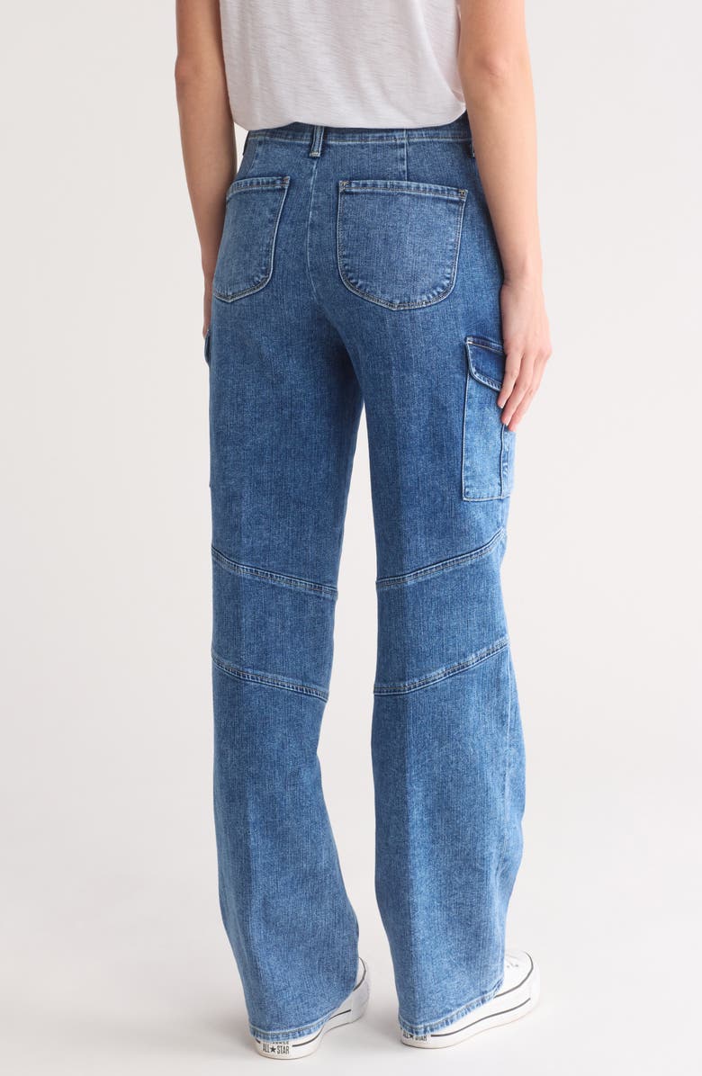 L'AGENCE Brooklyn High Waist Utility Wide Leg Jeans, Alternate, color, 