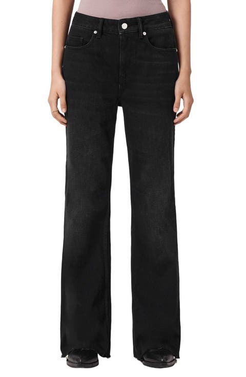 Ember Relaxed Raw Hem Flare Jeans