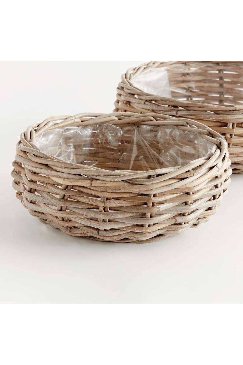 Normandy Low Basket Planters, Set Of 2, Alternate, color, Gray