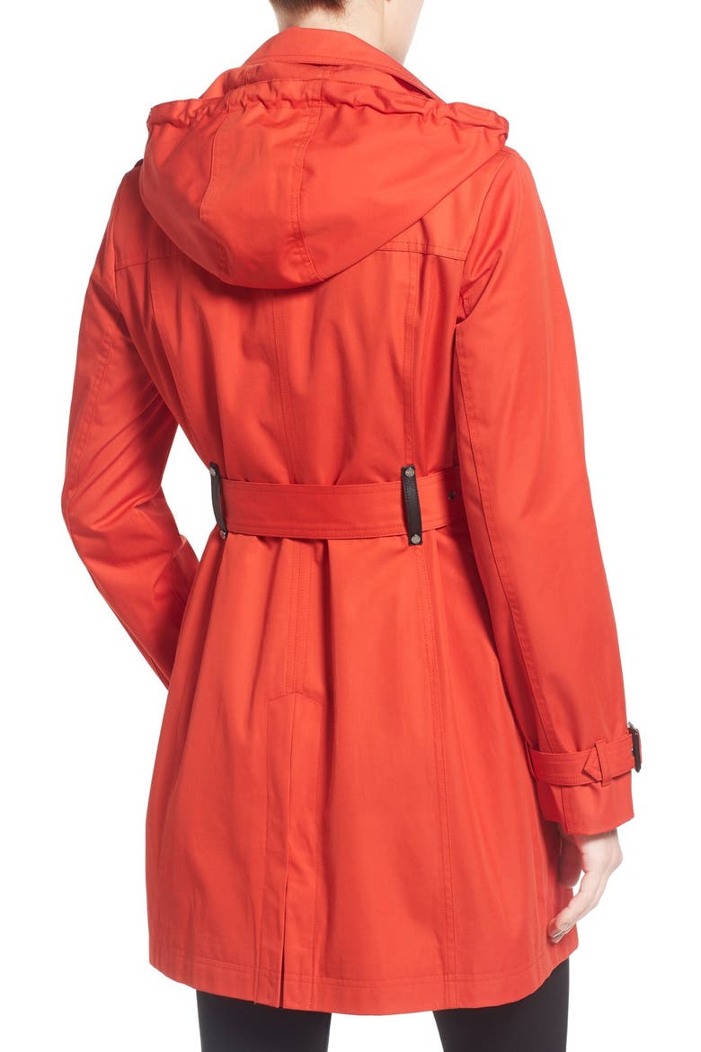 Single Breasted Raincoat, Alternate, color, GRENADINE