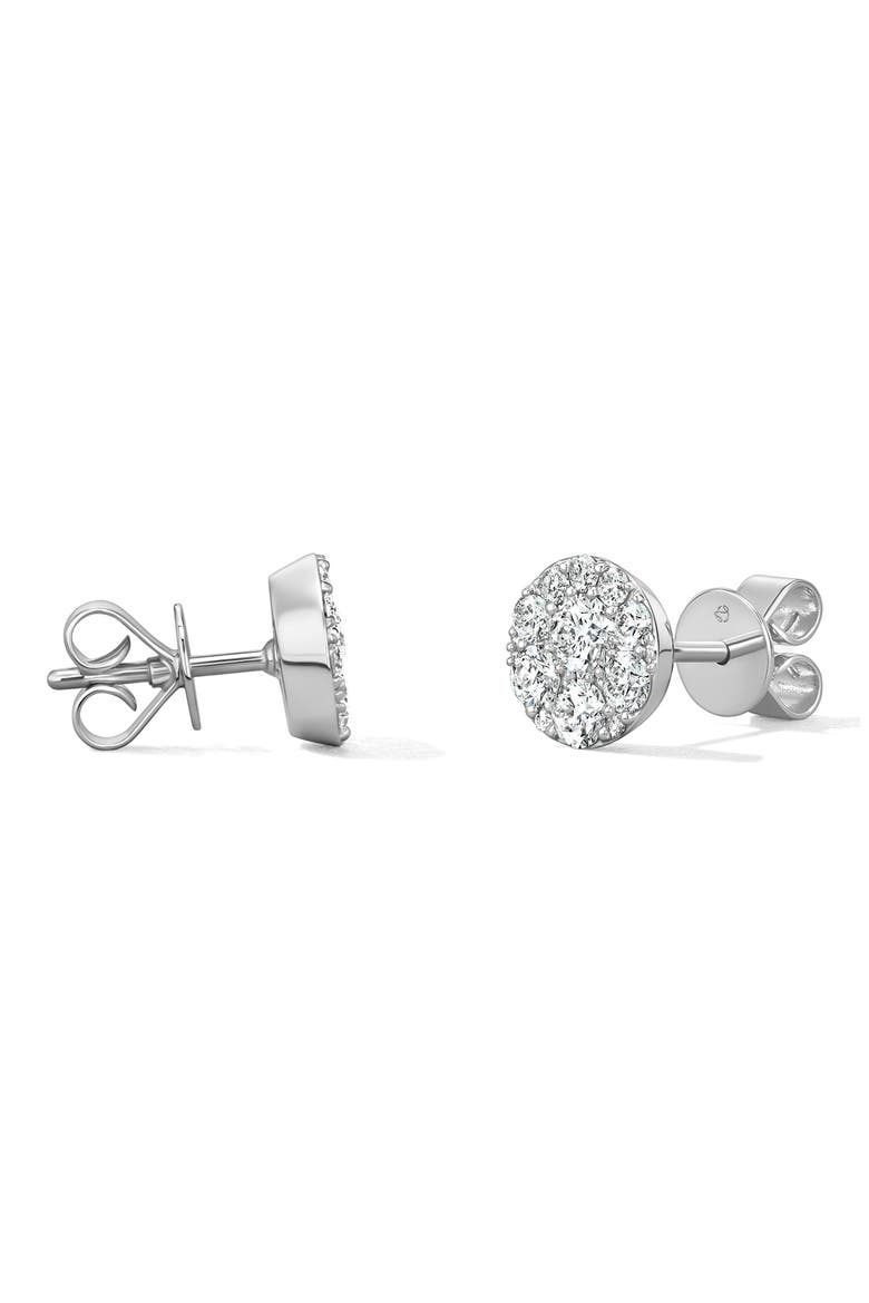 Tessa Circle Stud Earrings, Alternate, color, 1.00 CTW WHITE GOLD/ DIAMOND