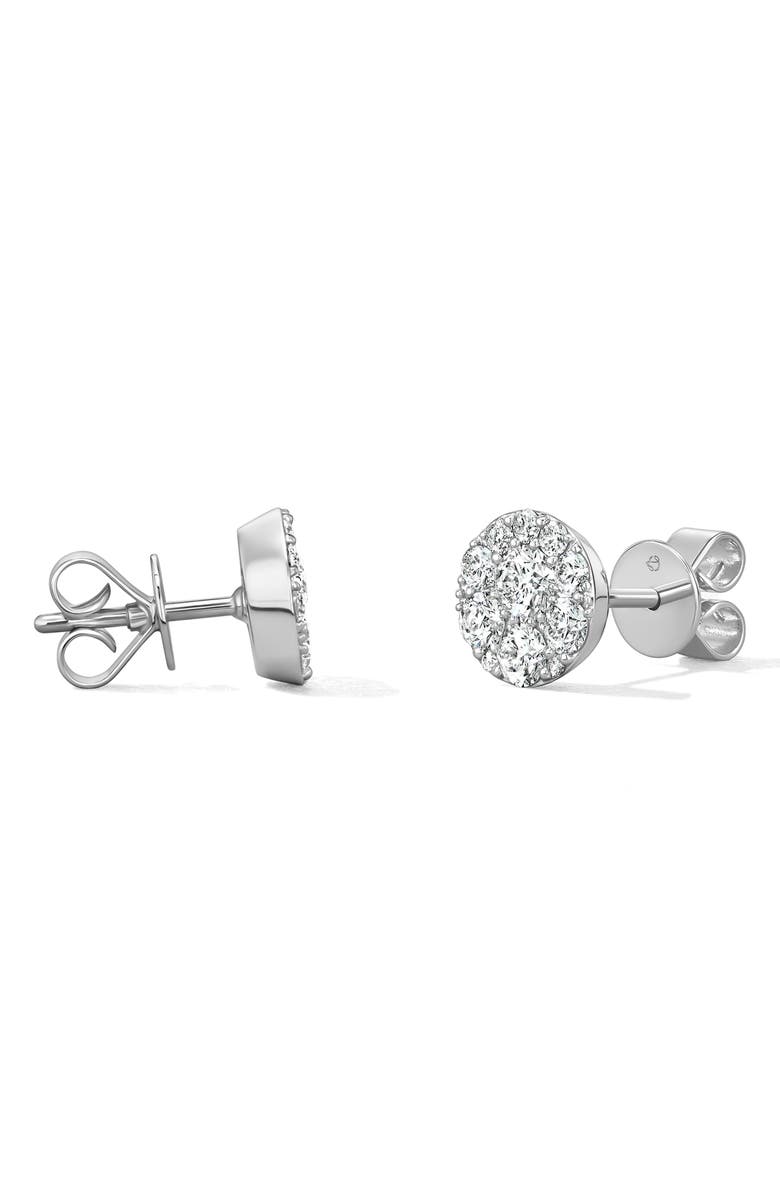 HEARTS ON FIRE Tessa Circle Stud Earrings, Alternate, color, 0.34 Ctw White Gold/ Diamond