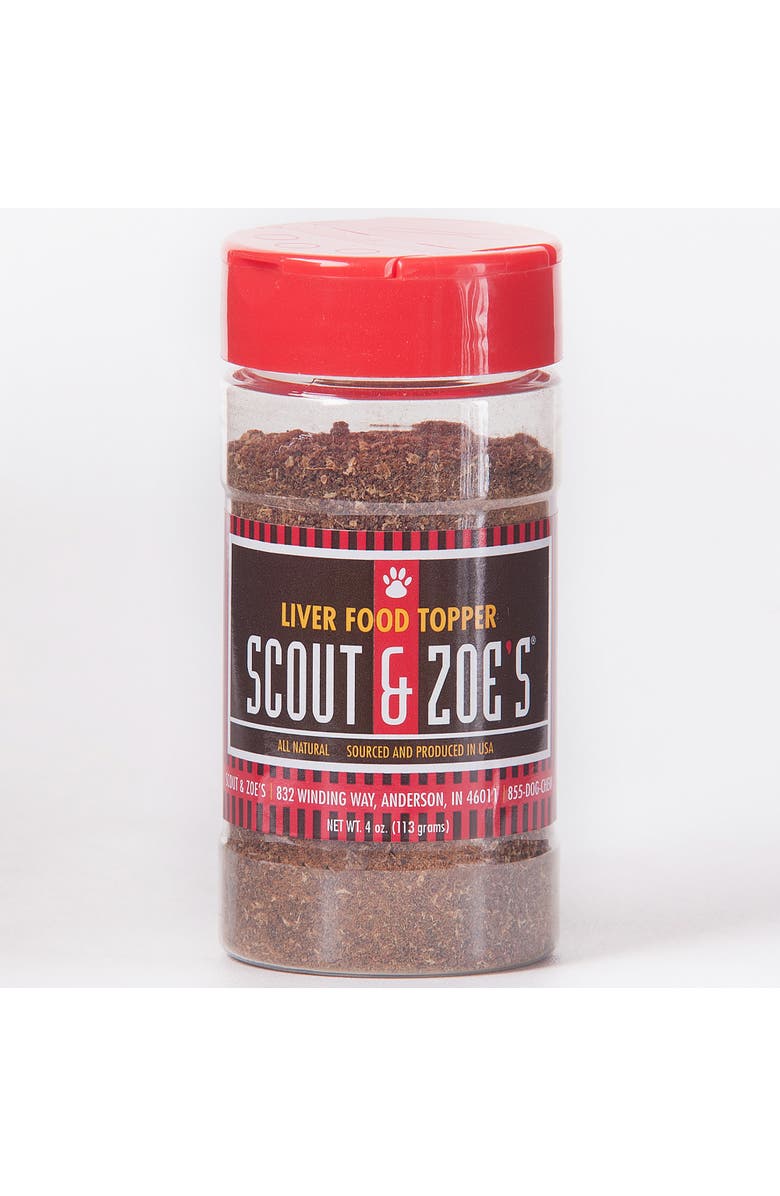 Scout & Zoe's Pet Food Topper, Beef Liver Powder, 4oz Bottle, Dogs & Cats, Main, color, Multicolored