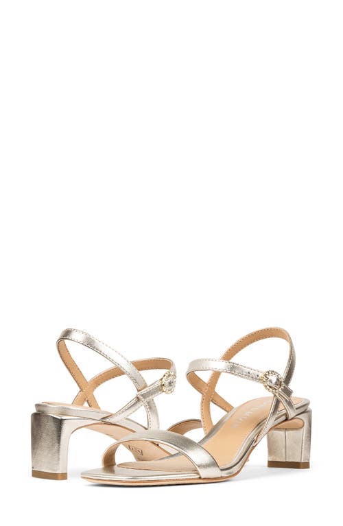 Donald Pliner Block Heel Sandal In Platinum