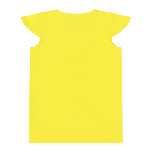 Mixed Up Clothing Girls Burda Tunic & Short Set In Blazing Yellow/animal Arabesqu