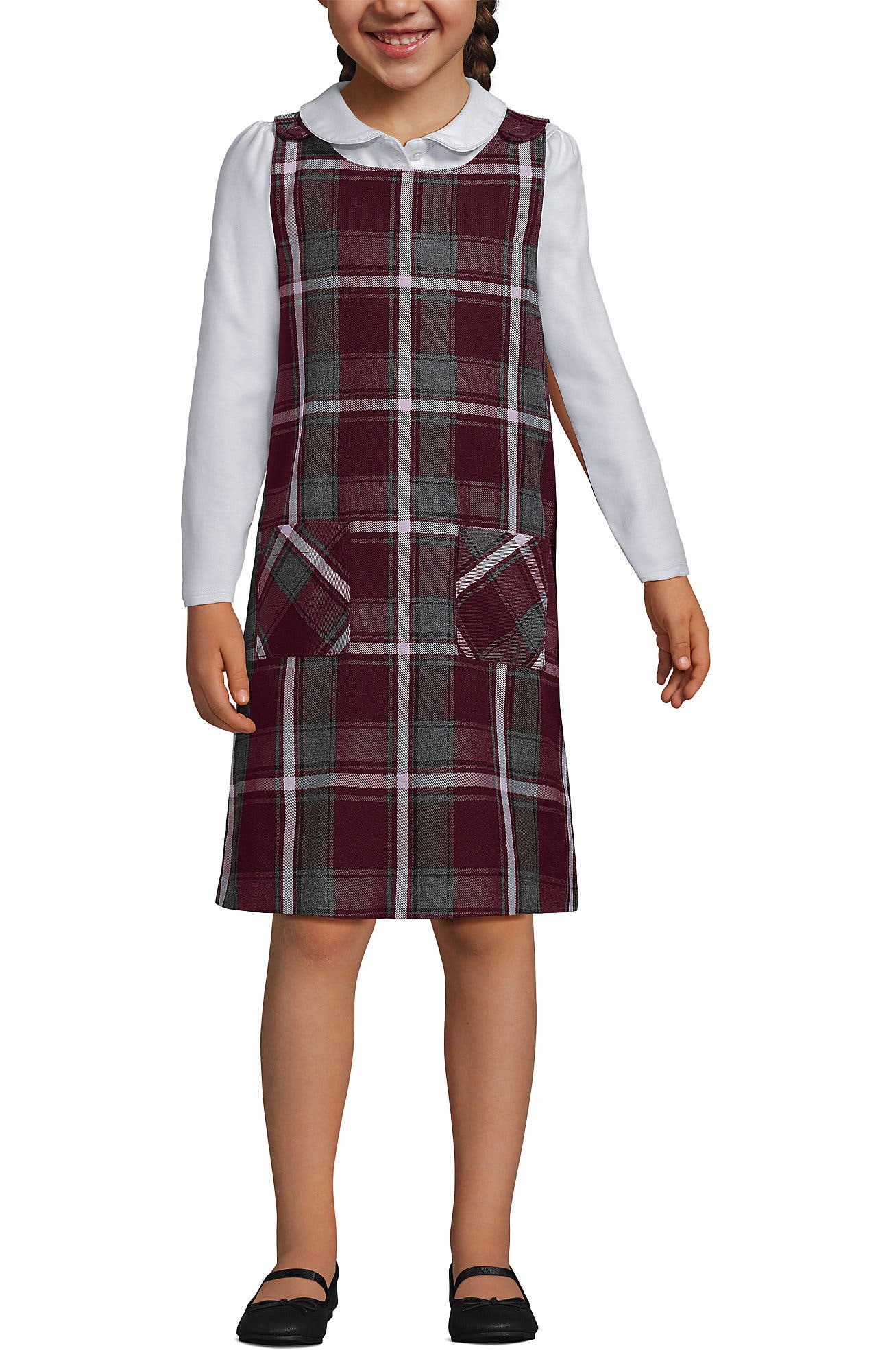 Burgundy/Gray Plaid