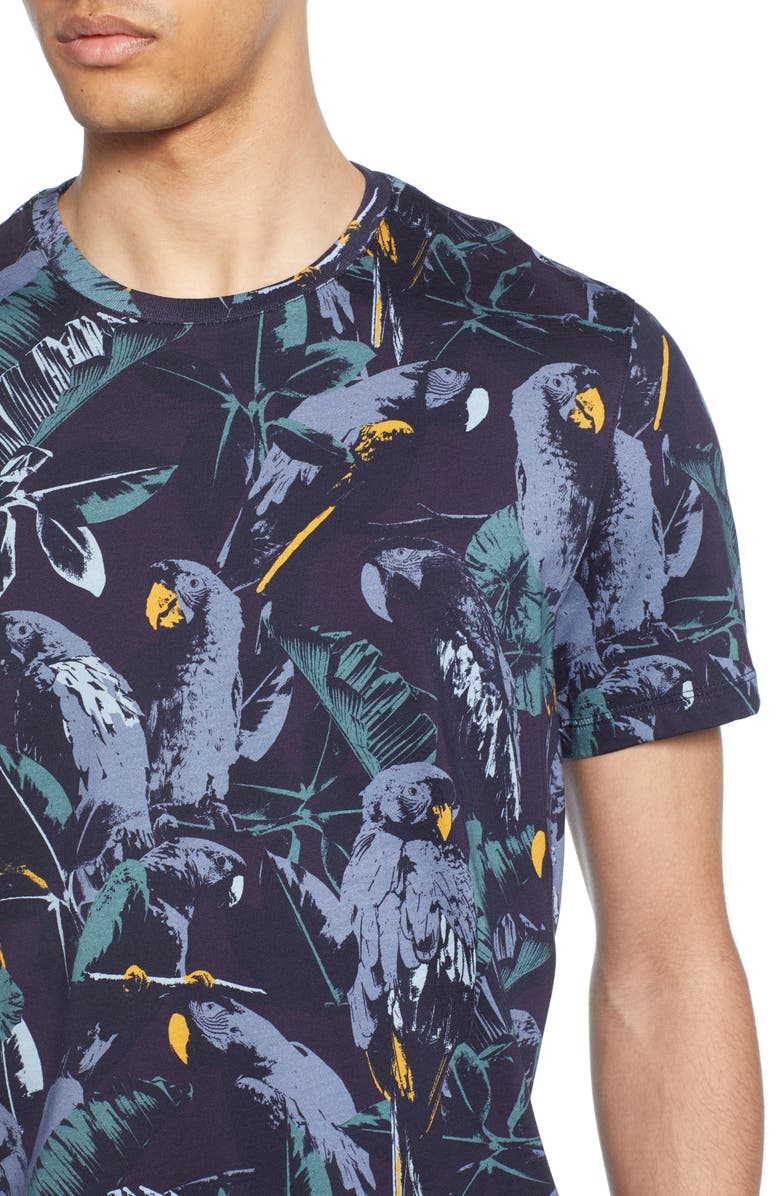 Ted Baker London Beakme Parrot Print T-Shirt, Alternate, color, 