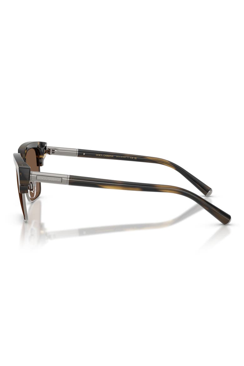 54mm Square Sunglasses, Alternate, color, STRIPED BROWN / BROWN