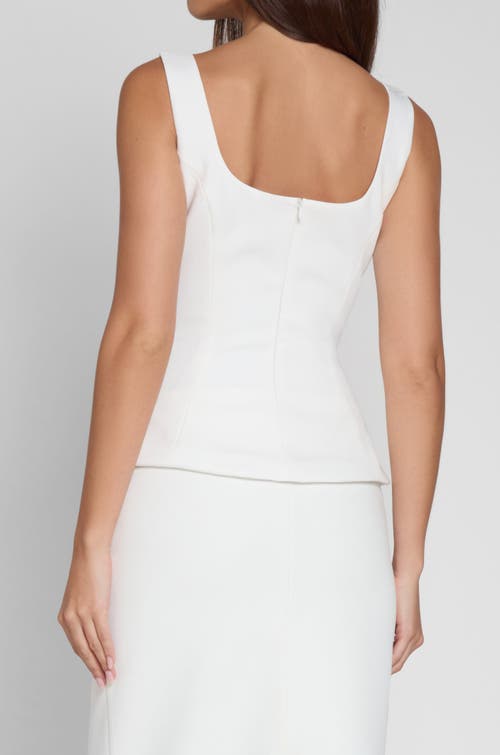 Leau Calesia Contour Bustier Top In White