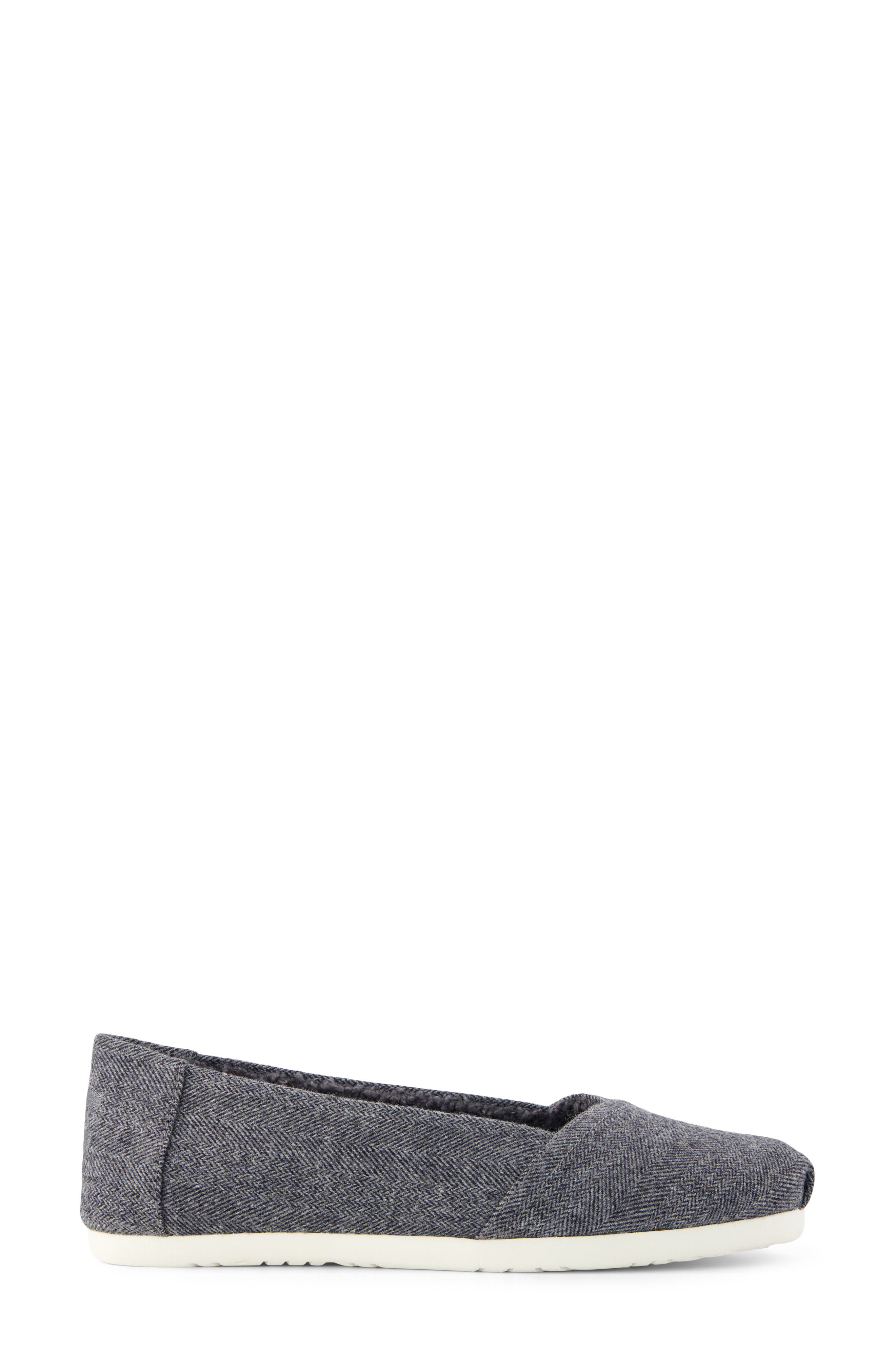 Alpargata Faux Shearling Lined Slip-On, Alternate, color, CHARCOAL