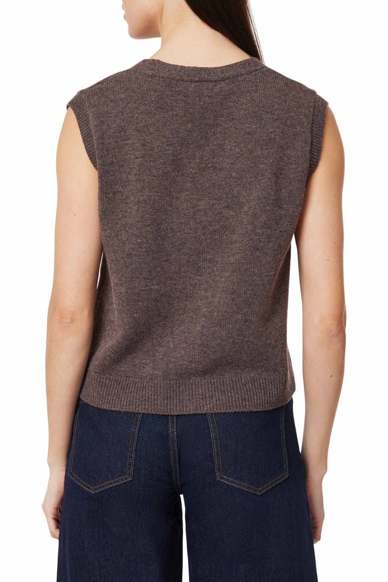 Button-Up Sweater Vest, Alternate, color, CHOCOLATE HEATHER