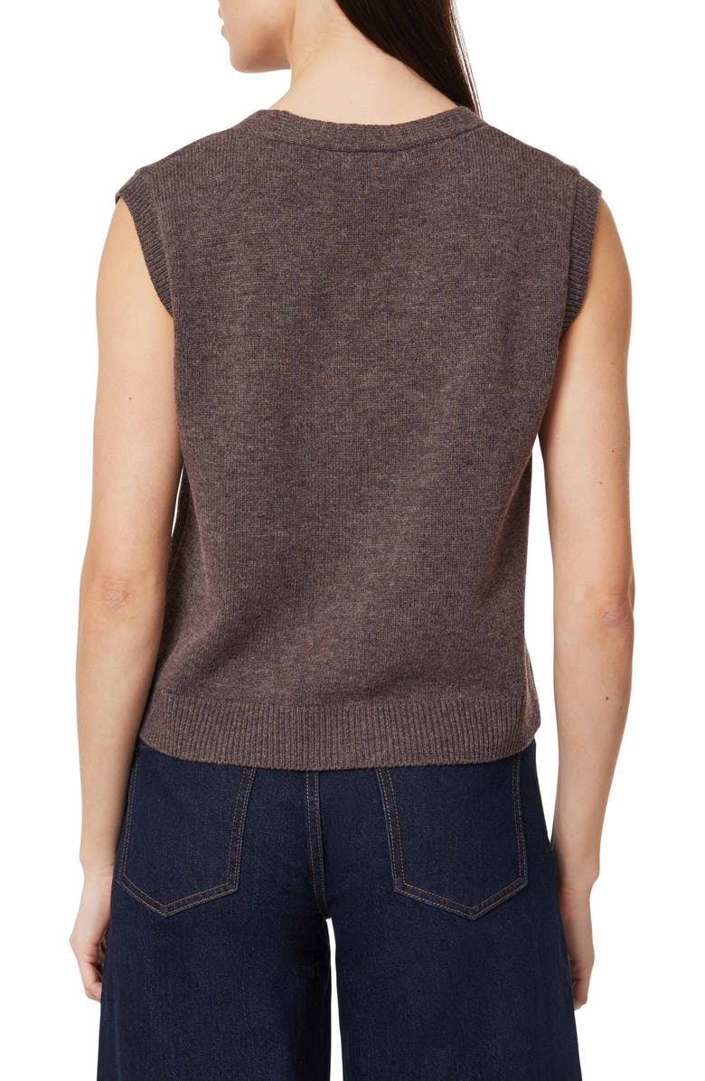 Habitual Button-Up Sweater Vest, Alternate, color, Chocolate Heather