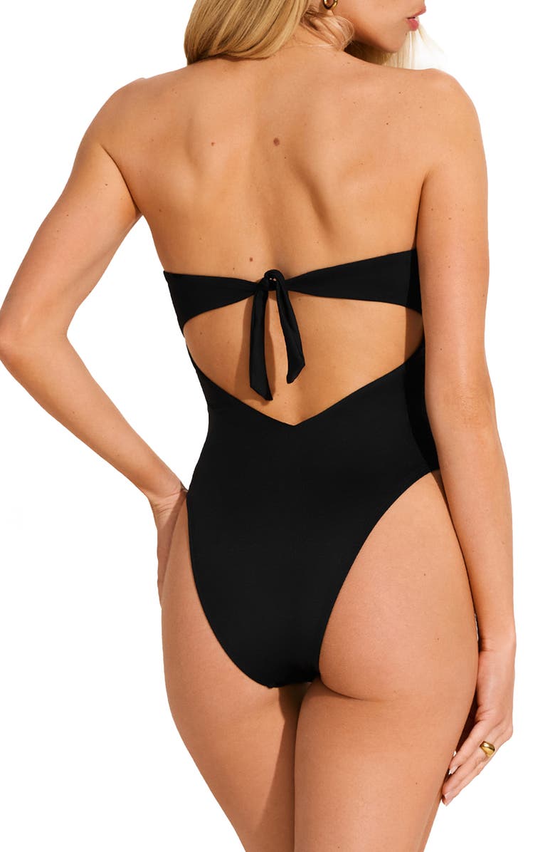 Vitamin A<sup>®</sup> Mabel Strapless Underwire One-Piece Swimsuit, Alternate, color, Black