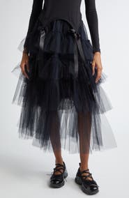 Simone Rocha Tiered Tulle Tutu Midi Skirt