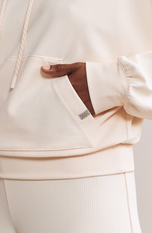 Rhone Ripple Hoodie In Cream