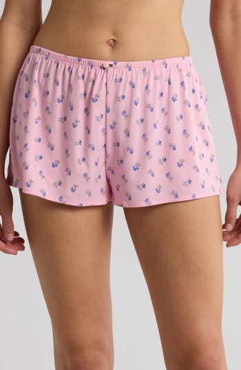 Florence By Mills Relaxed Fit Pajama Shorts In Pink