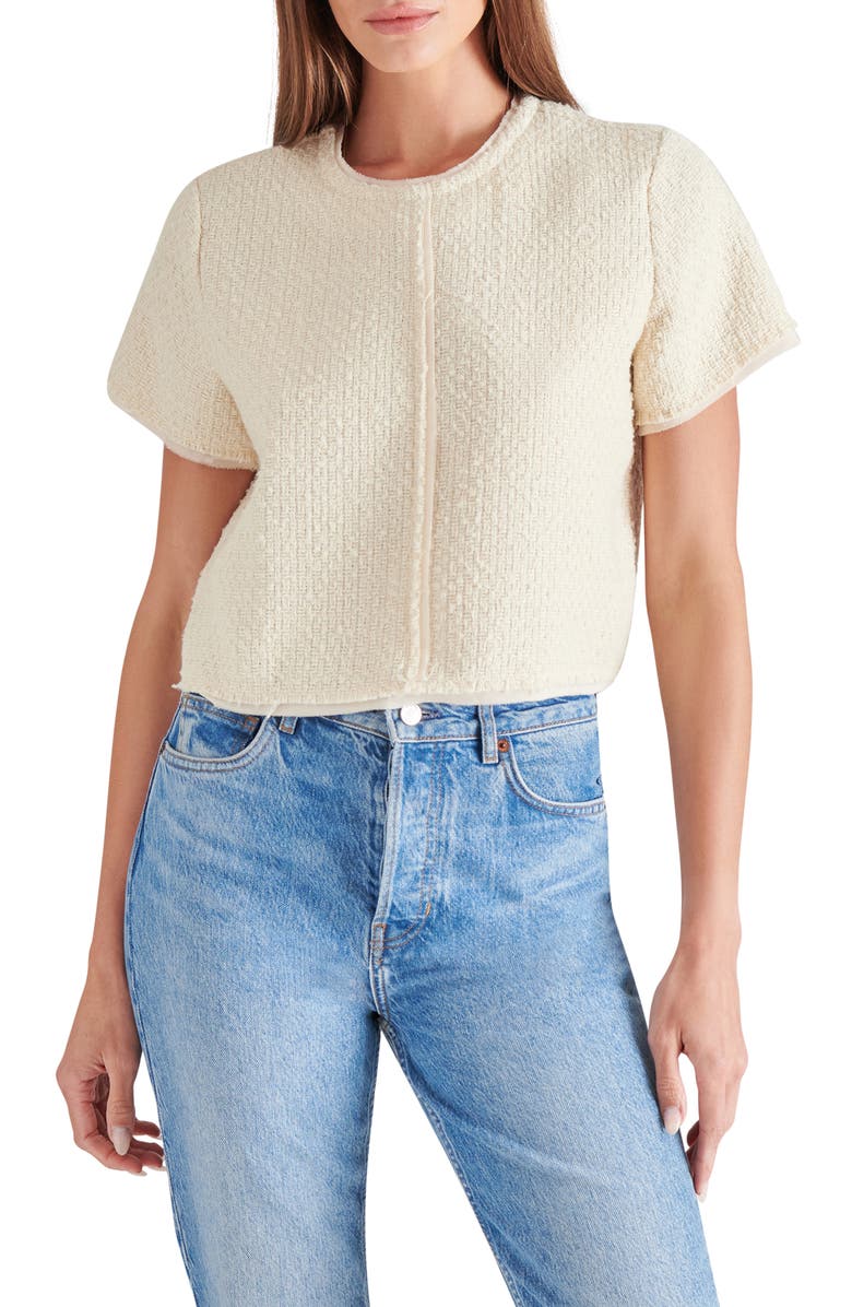 Steve Madden Addie Tweed Top, Main, color,