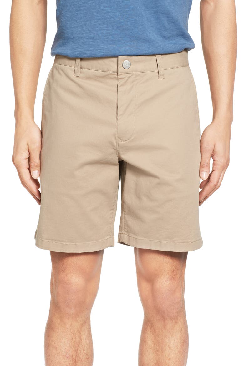 Stretch Washed Chino 7-Inch Shorts, Main, color, TRUE KHAKI