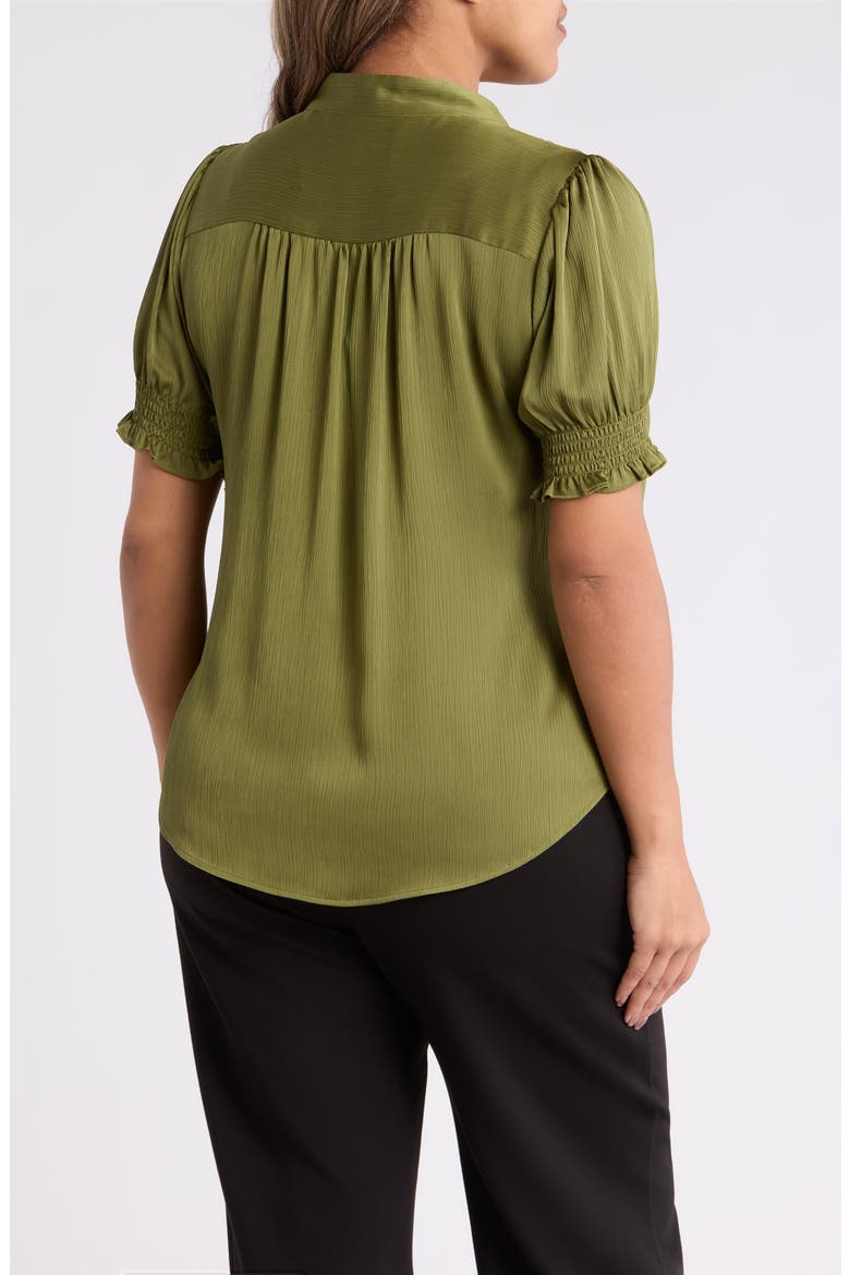 Crinkled Satin Top, Alternate, color, BAY LEAF