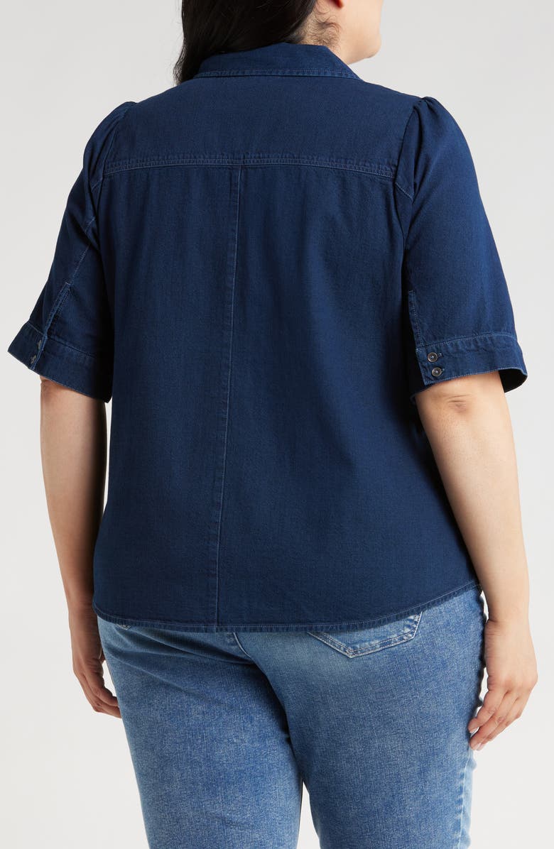 Wit & Wisdom Denim Camp Shirt, Alternate, color, 