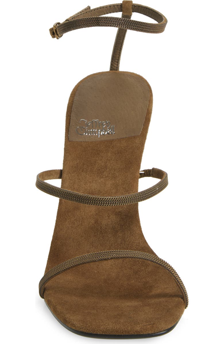 Jeffrey Campbell Monica Ankle Strap Sandal, Alternate, color, Khaki Suede