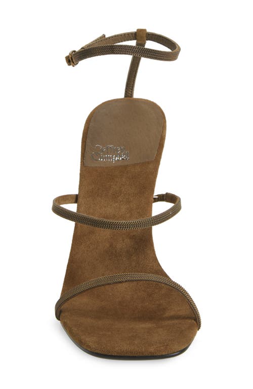 Jeffrey Campbell Monica Ankle Strap Sandal In Khaki Suede