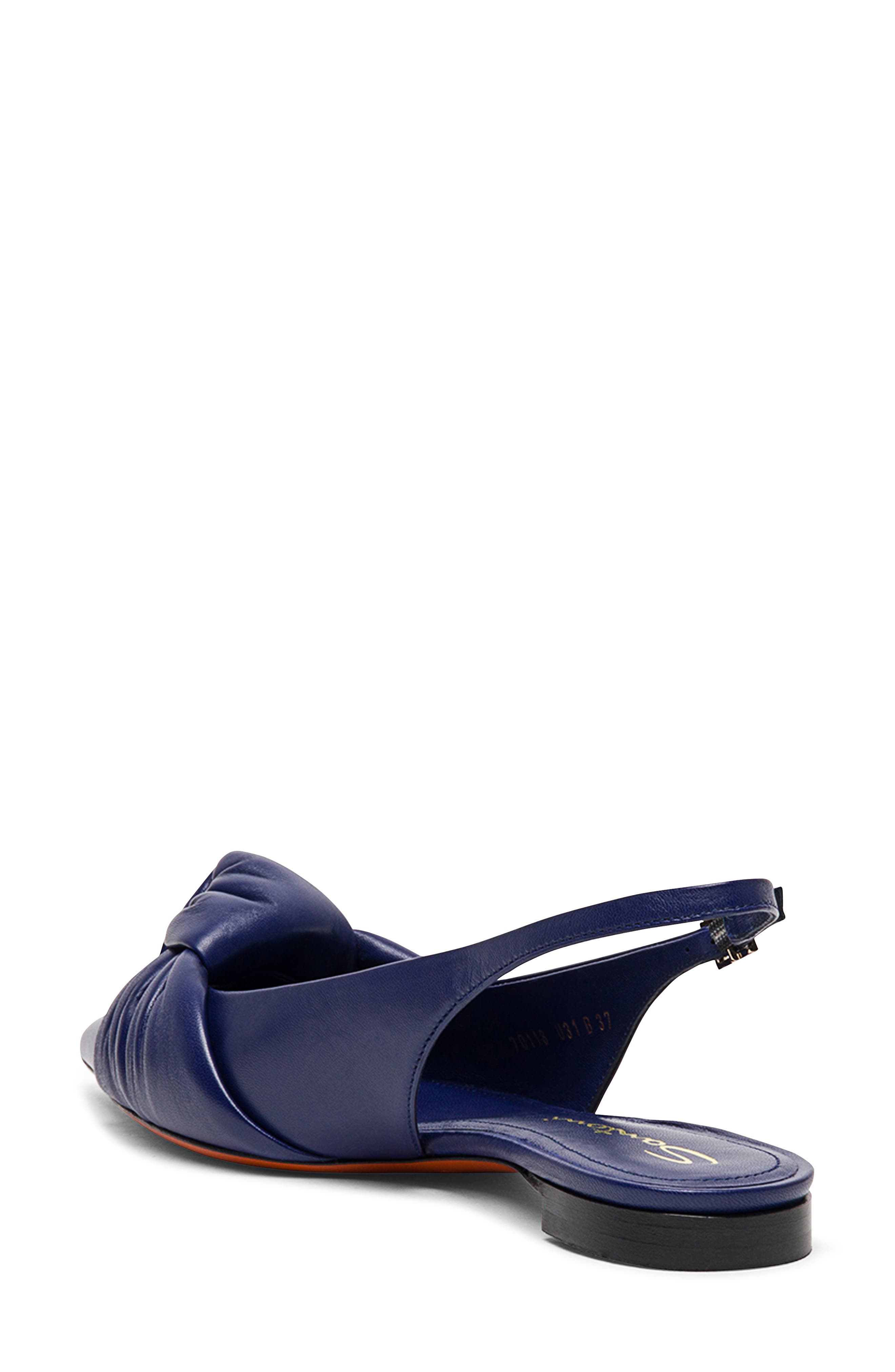 Slingback Pointed Toe Flat, Alternate, color, BLUE