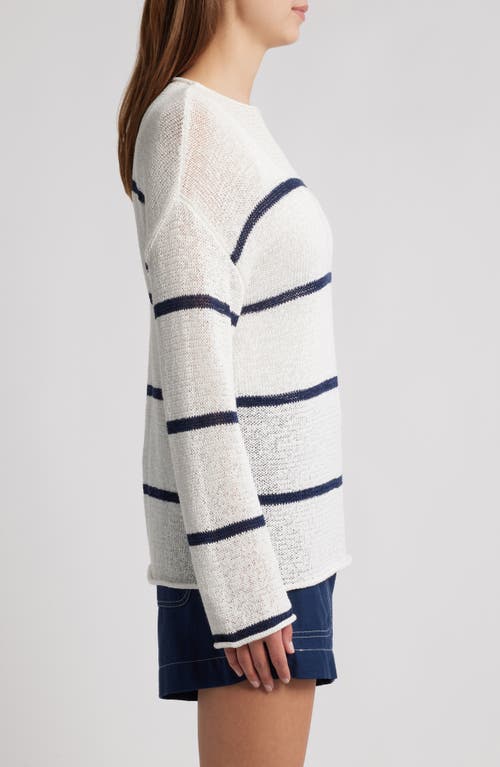 Rails Evangeline Stripe Cotton & Linen Blend Sweater