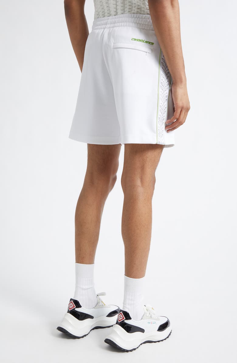 Casablanca Laurel Track Shorts, Alternate, color, White