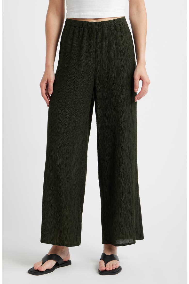 Ankle Wide Leg Pants, Main, color, SEAWEED