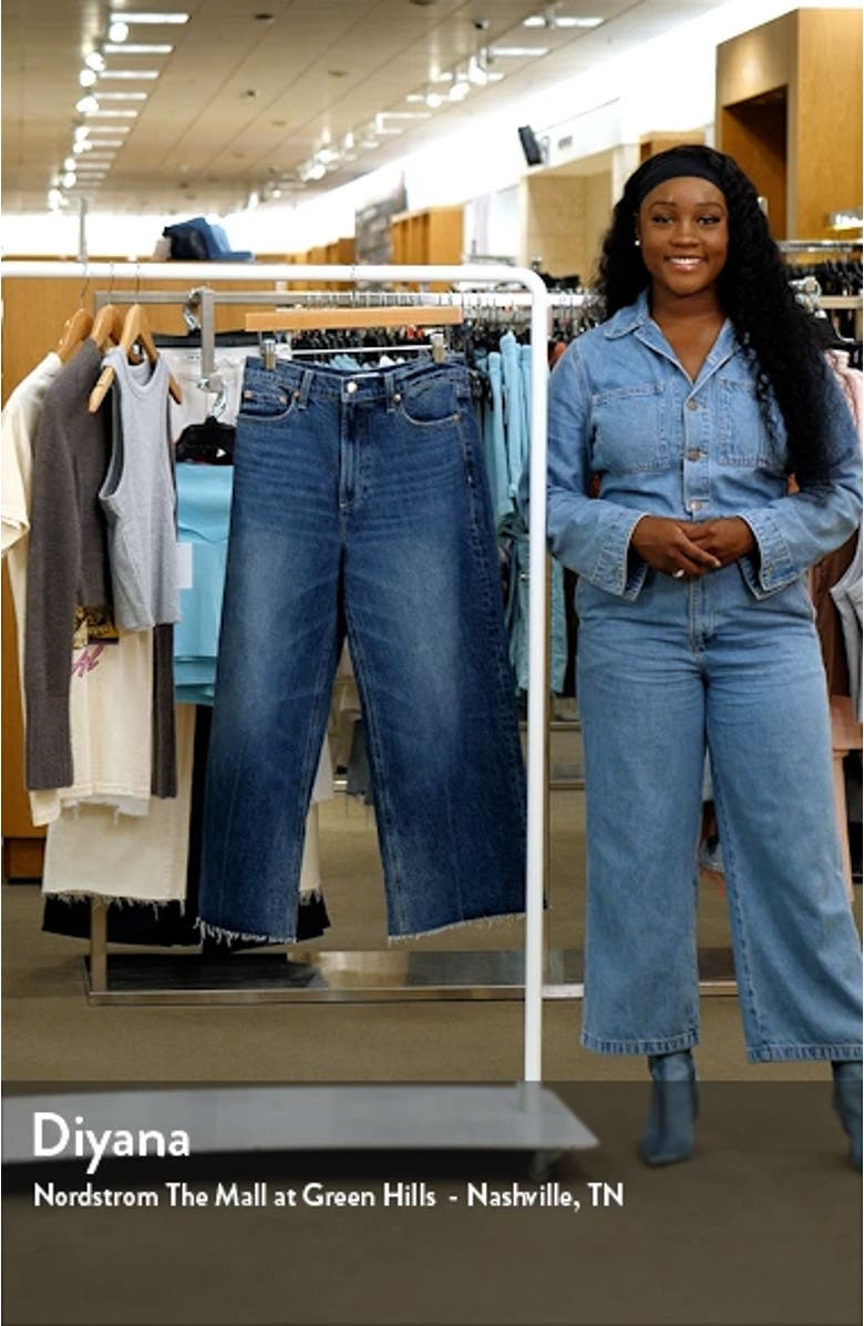 Lana Raw Hem Ankle Wide Leg Jeans, sales video thumbnail
