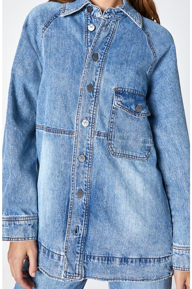 Gia Denim Jacket, Alternate, color, ATOMIC