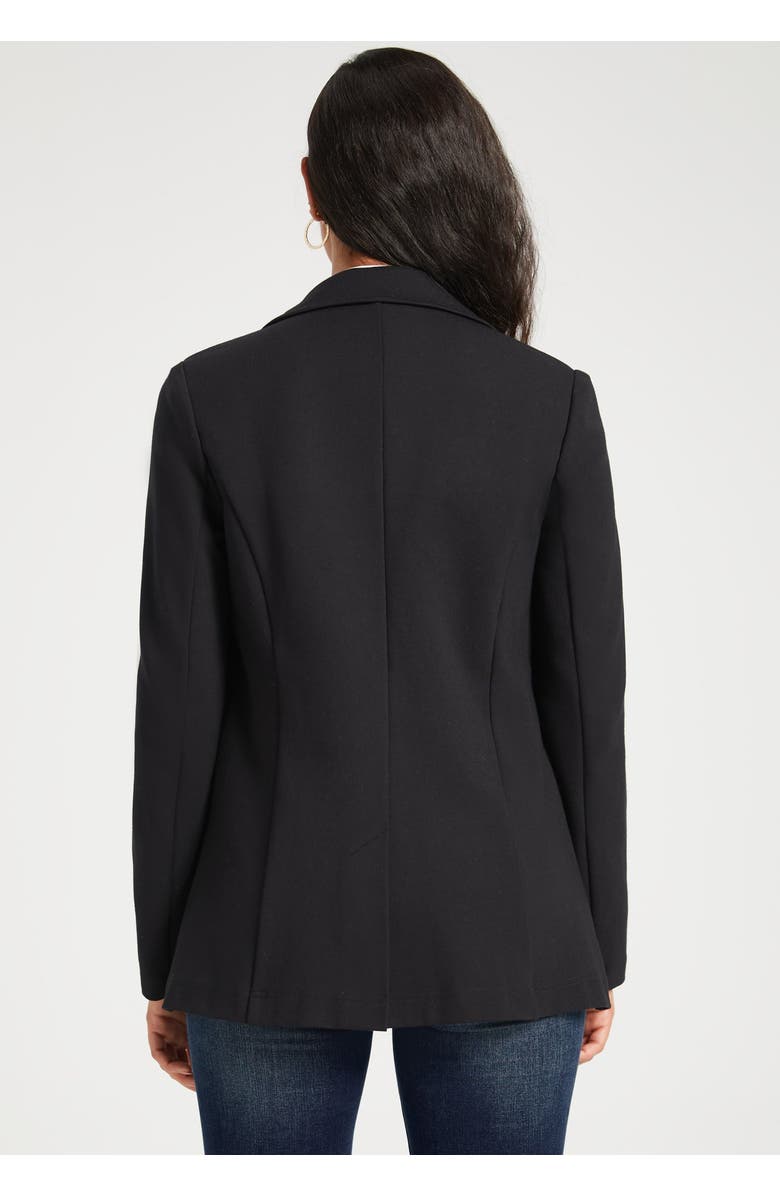 Betabrand Classic Blazer Stretch Ponte, Alternate, color, Black