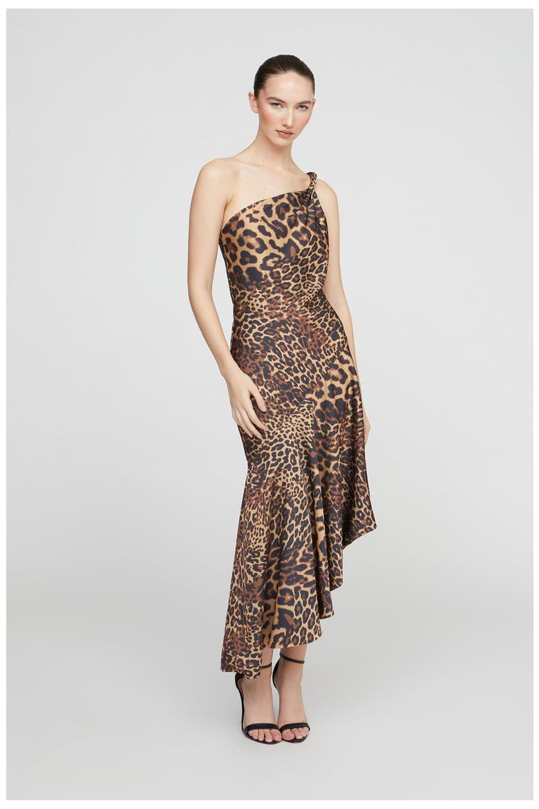 Mavis Satin Midi, Main, color, Leopard