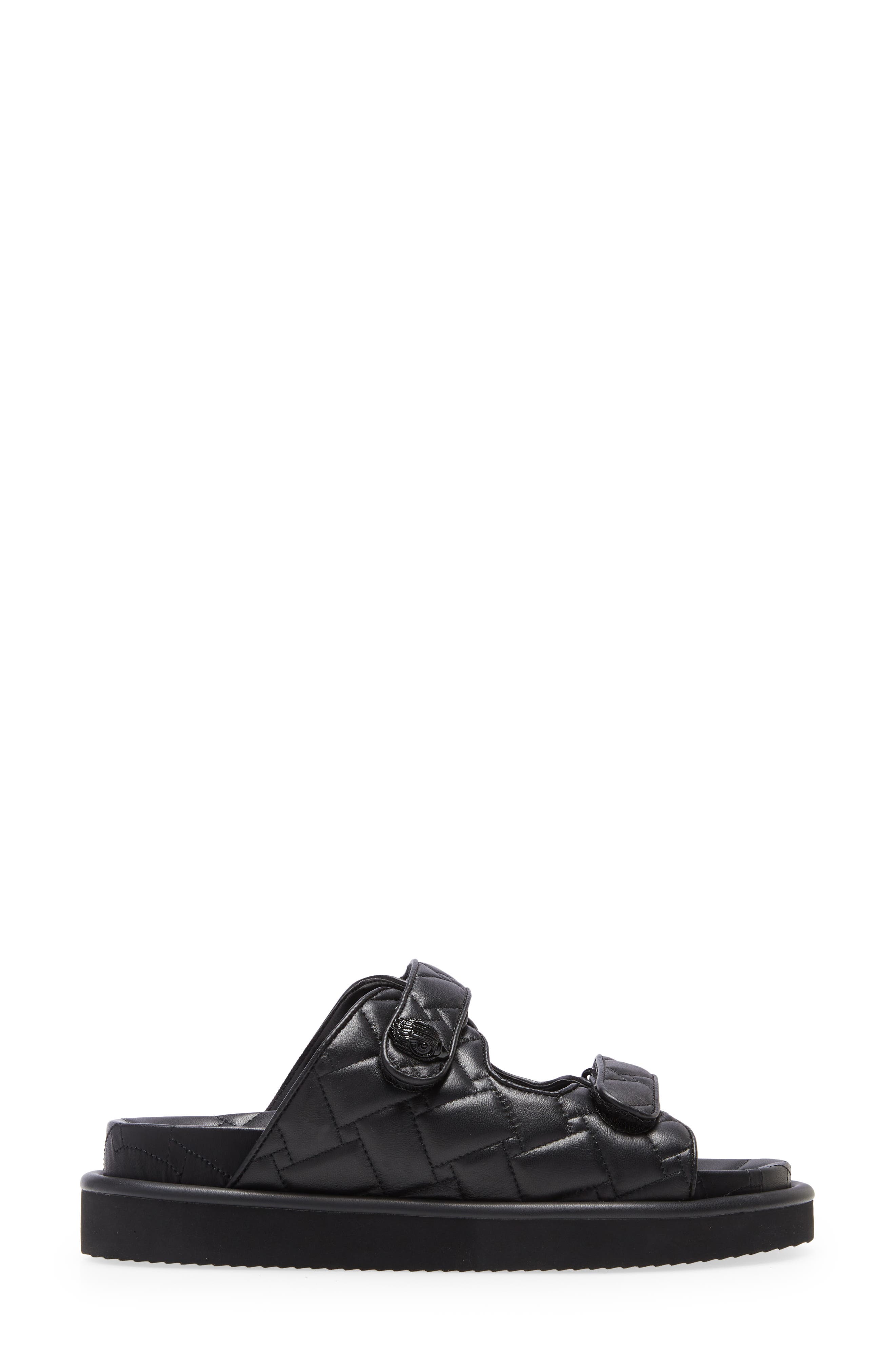 Kurt Geiger London Orson Box Quilt Slide Sandal, Alternate, color, Black