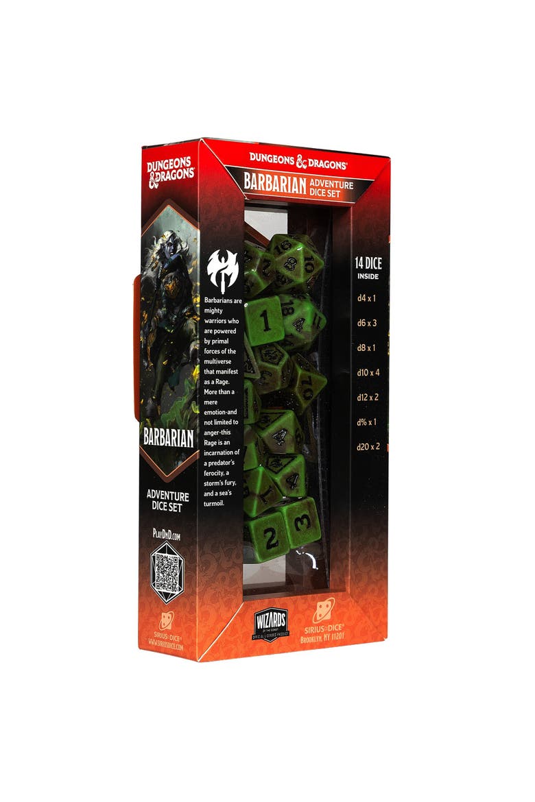Green and Brown  14 Piece Die Set, Alternate, color, Multicolored