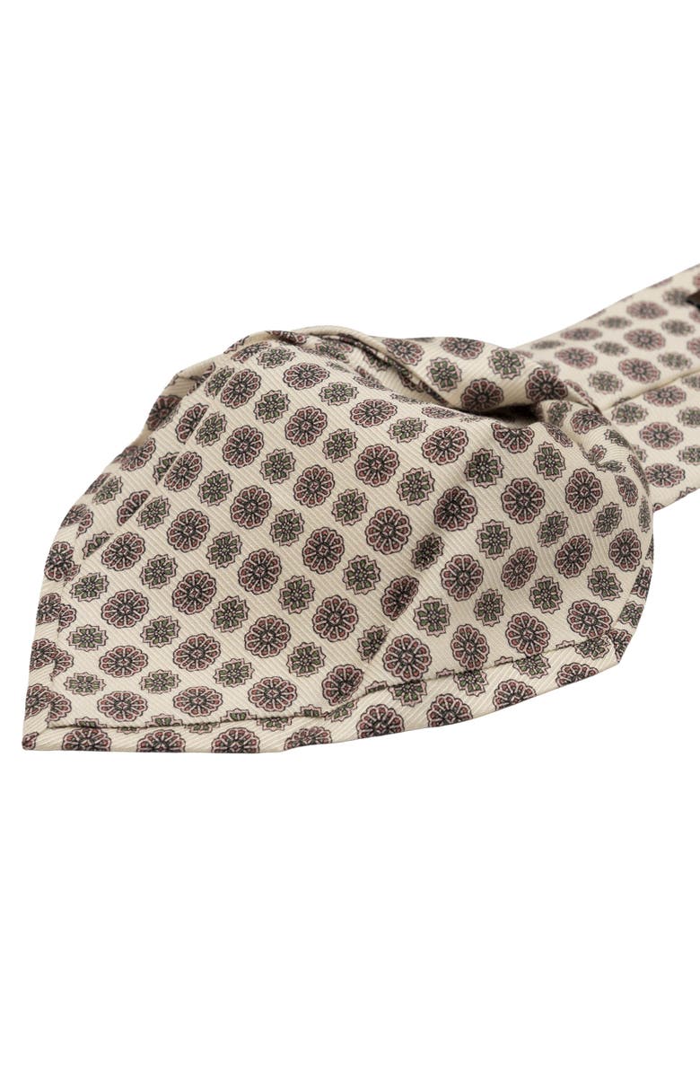 Elizabetta Claudius - Extra Long Printed Silk Tie for Men, Alternate, color, Cream